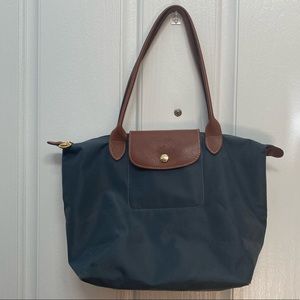 Longchamp Gunmetal Gray Shoulder Bag
